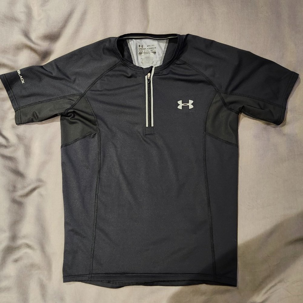 Under Armour Coldblack Heat Gear Short Sleeve 3/4 Zip Shirt